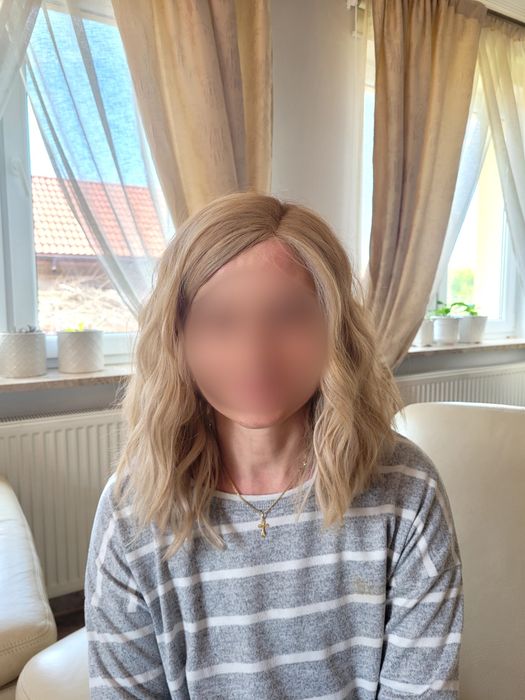 Peruka blond fale premium