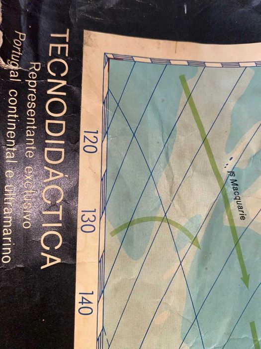 Compartilhar Mapa do mundo escolar original da década de 1970 Tecnodidactica Lisboa