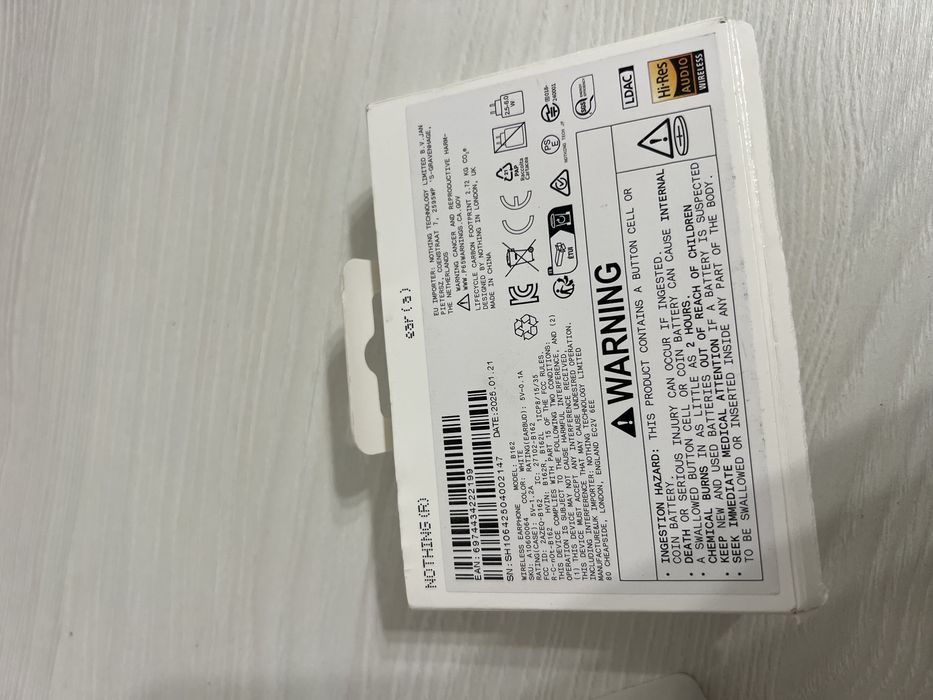 Бездротові навушники TWS Nothing Ear (a) White