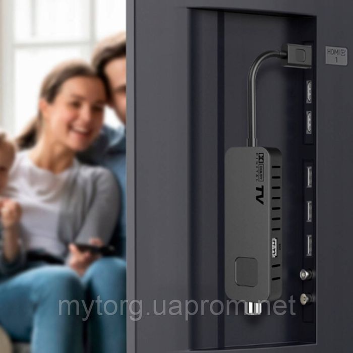 ТВ-тюнер DVB-T2 DVB-C Dolby Audio H.265/HEVC UBISHENG U3mini Чорний