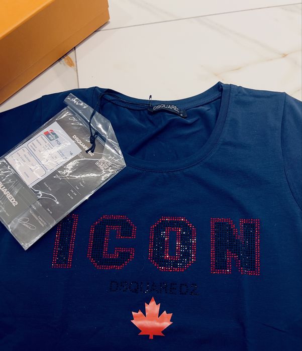 Icon dsquared koszulka cyrkonie m