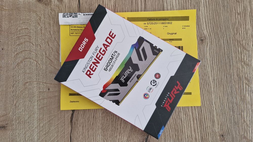 Pamięć Kingston Fury Renegade RGB DDR5 2x 24 GB 48GB 6400MHz CL32 NOWA