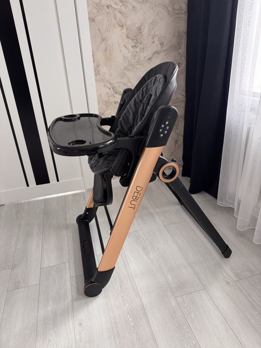 3 в 1 Стільчик-гойдалка для годування ME 1102 DEBUT Posh Black