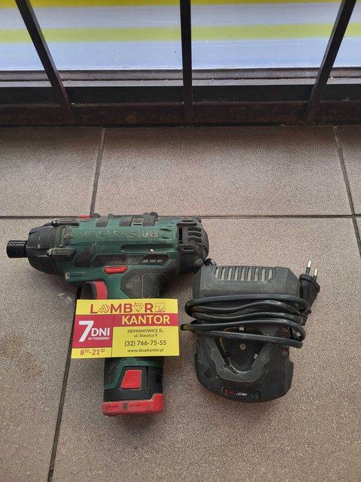 126/26 Zakrętarka Parkside PDSSA 12 A1 Aku 1 szt, zasilacz