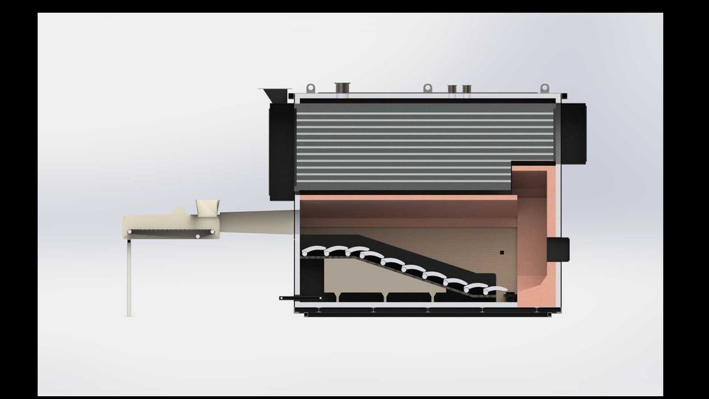 Kocioł na zrębki 1000kw nowy