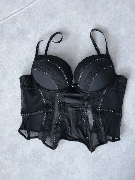 Gorset push up z koronką