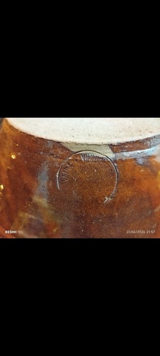 Saladeira  faiança das Caldas com carimbo