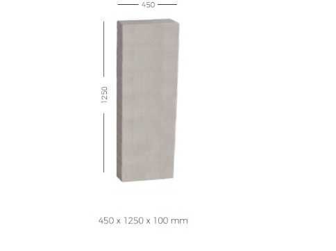 Blok Venetto Palisada Mur oporowy 125x45 cm Biały II gatunek