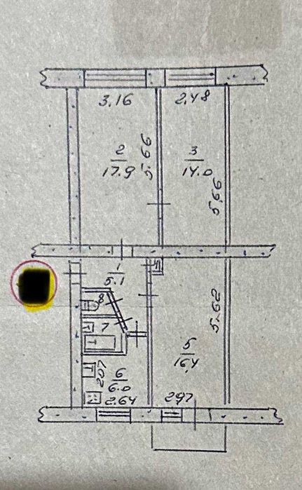 Продам 3 ком.кв,3/5, ул.Европейская, район 8 гимназии.
