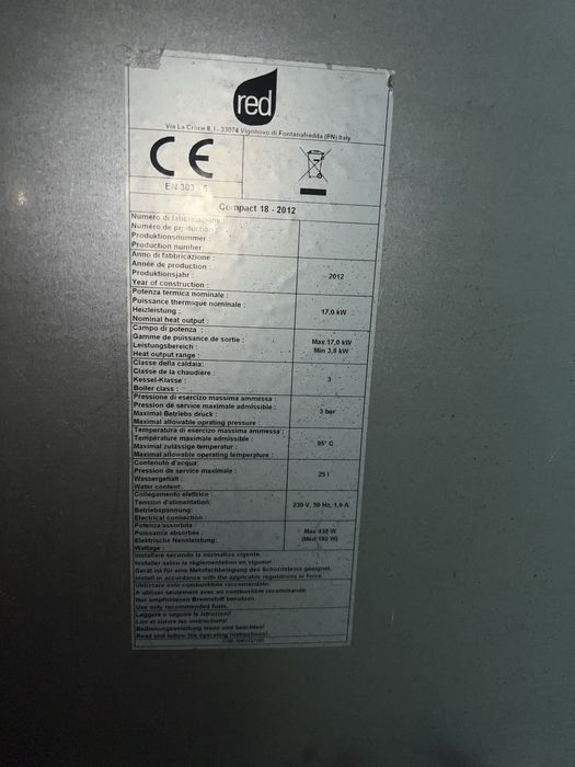 Caldeira a Pellets RED Compact 18 – 17kW – Aquece até 150m²