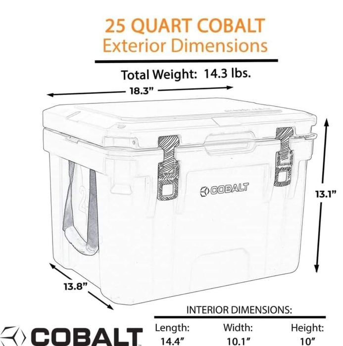 Chłodziarka Cobalt 25 Quart

Kobaltowy super lodówka formowana roto, 2