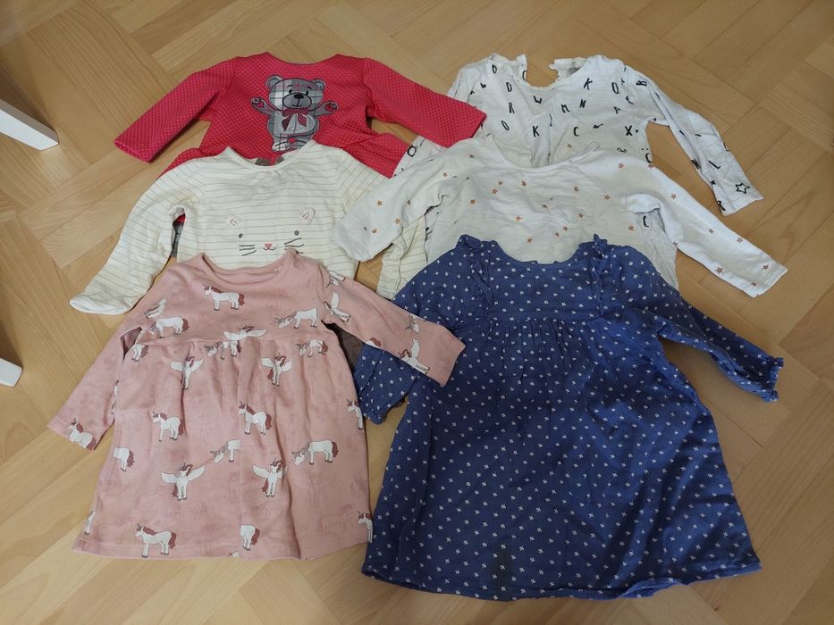 Sukienki z długim rękawem 74/80