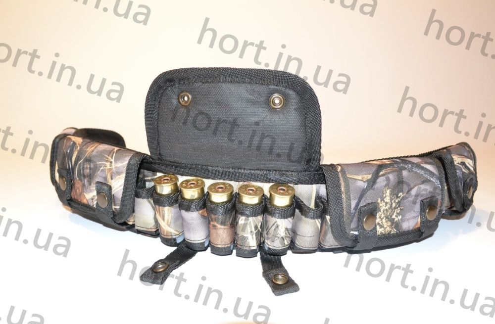 Патронташ поясной на 24 патрона закрытый камуфляжный качественный