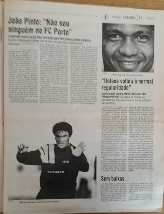 Jornal O Jogo de janeiro de 1995 - Luís Figo