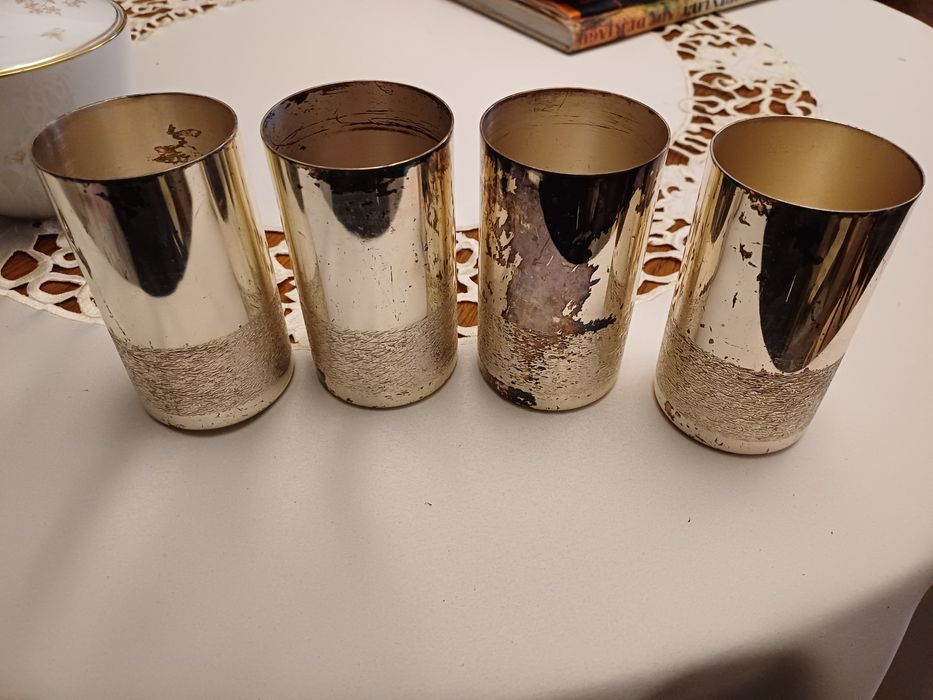 Posrebrzane pokale ,kubki  BSF