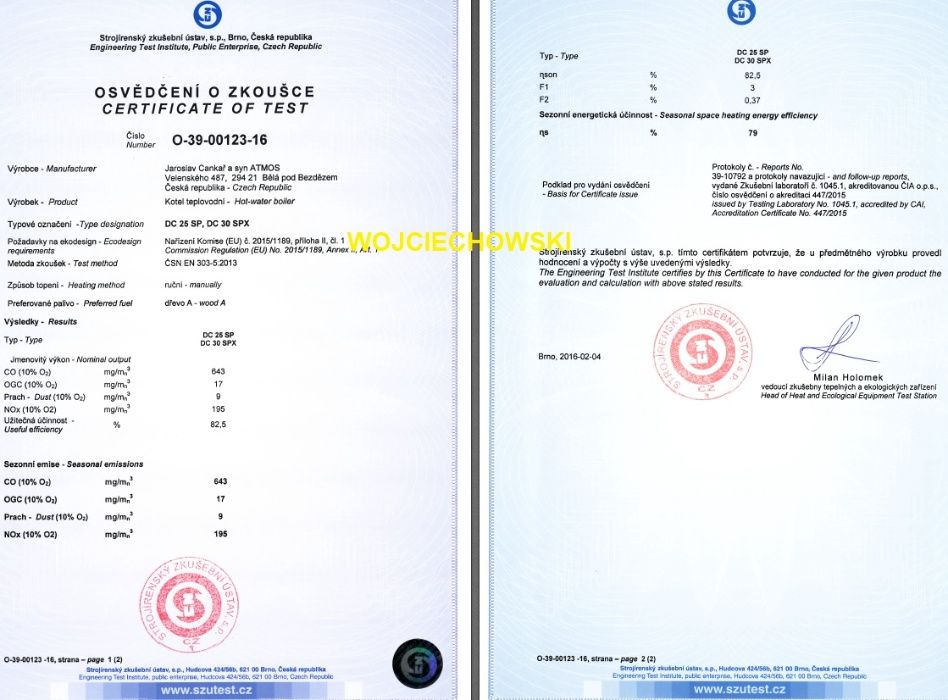 ATMOS DC25SP 27 kW kocioł piec na zgazowanie zgazujący drewno pelet