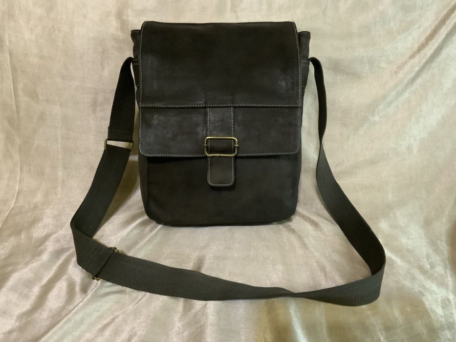 Мужская кожаная сумка, бренд Fossil. 31-24-13 см