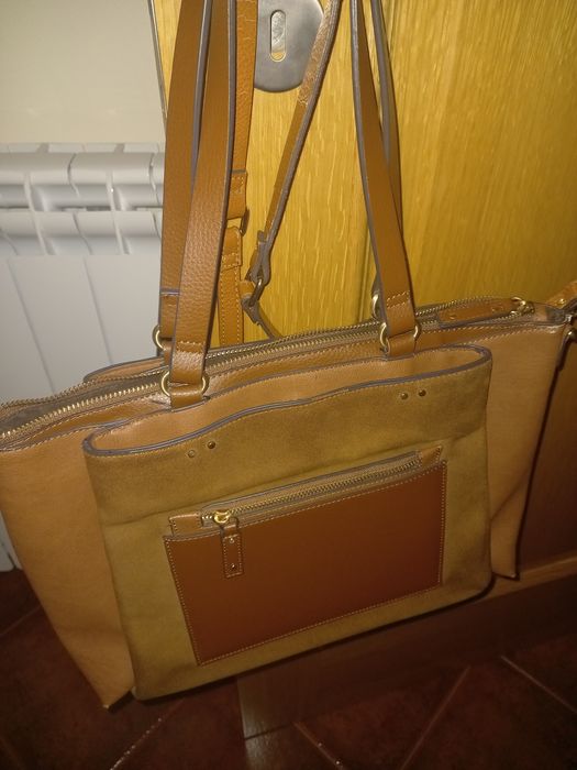 NOVO preço  Mala castanha  em bom estado