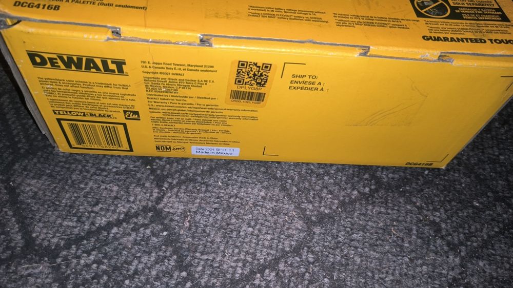 Dewalt DCG 416B 20V