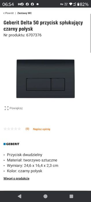 Przycisk uruchamiający WC Geberit Delta 50