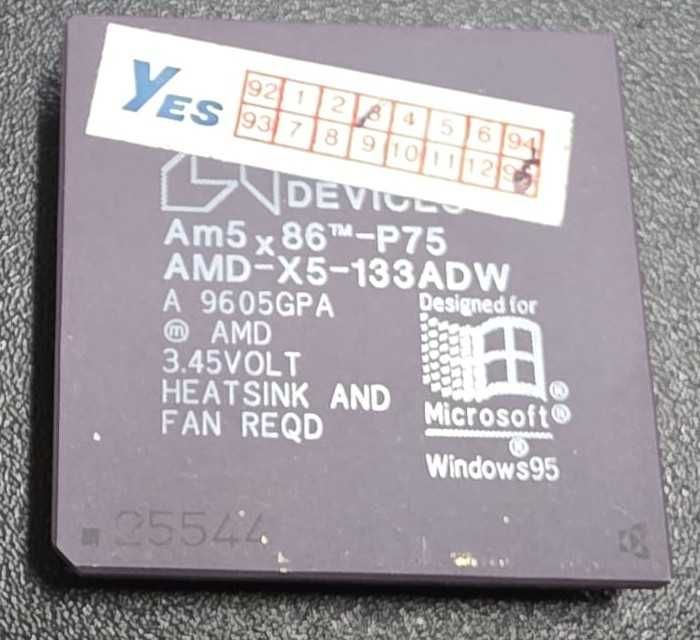 Processador AMD Am5x86-P75 133MHz – AMD-X5-133ADW – Vintage