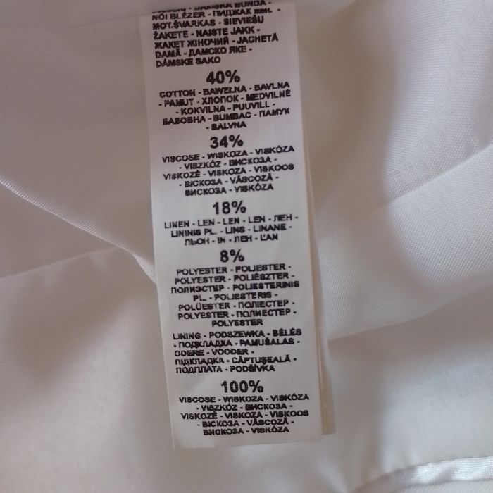 LEN bawełna żakiet