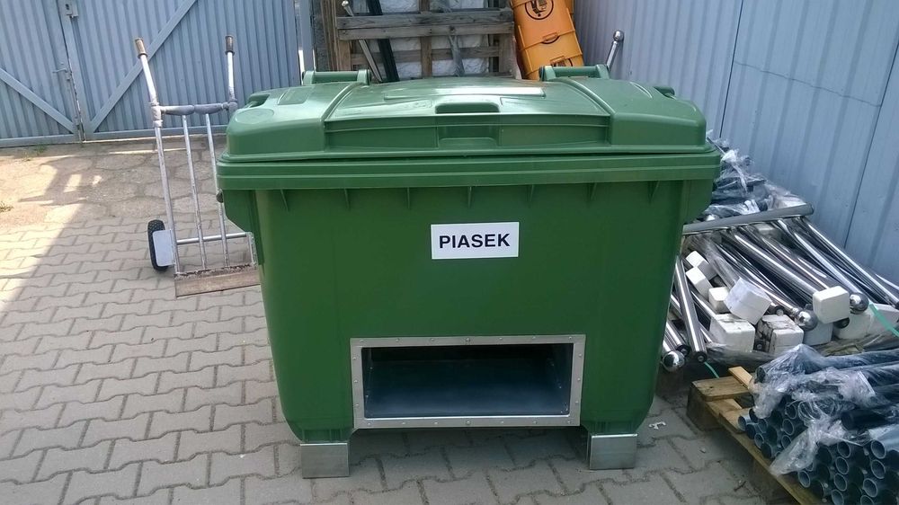 Pojemnik na piasek i sól skrzynia 660l max pojemność - kosz segregacja