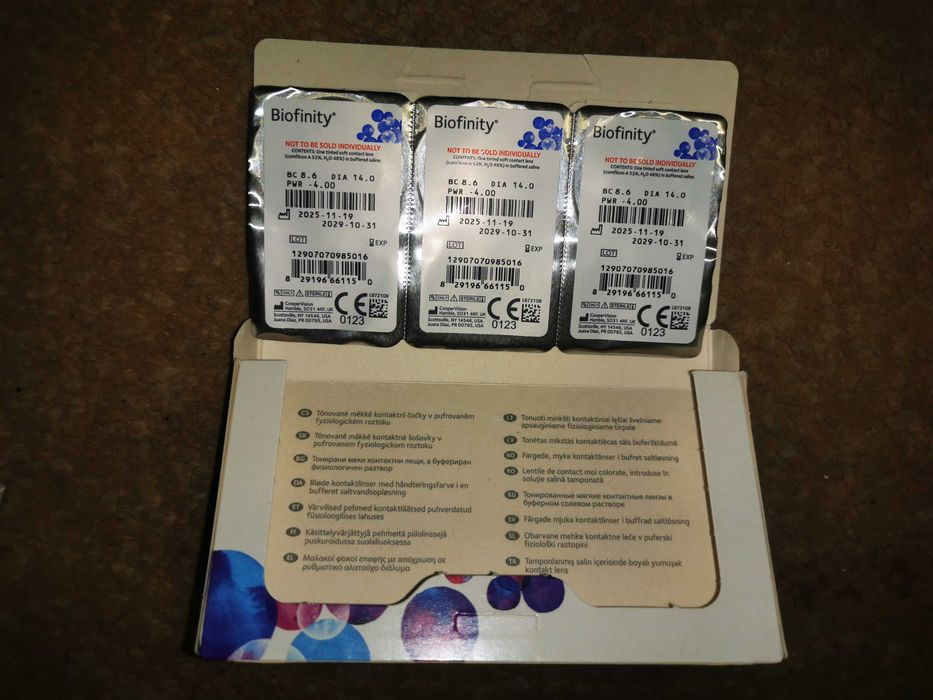 Biofinity CooperVision -4.00 -4.75