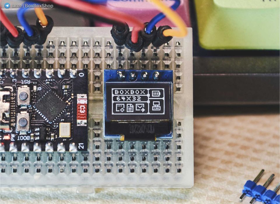 0.49 OLED дисплеї I2C 64x32, SSD1306