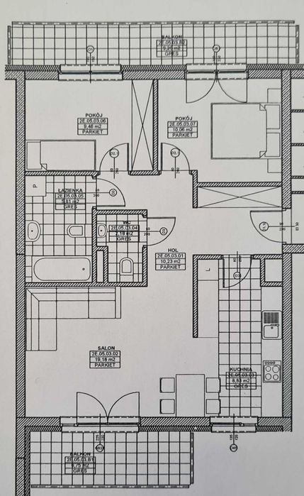 Mieszkanie 3- pok. o pow. 66,4 m², 5 piętro, BIELANY + GARAŻ podziemny