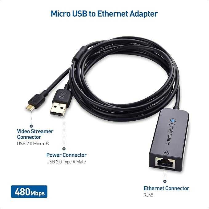 Cable Matters Adapter Micro USB do Ethernet