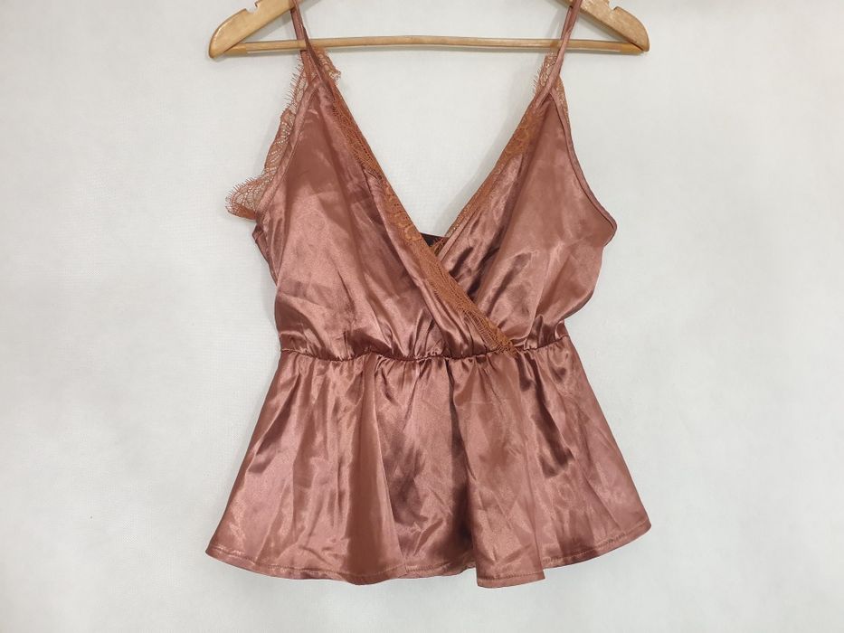 Top na ramiączka S, brązowy, PrettyLittlething