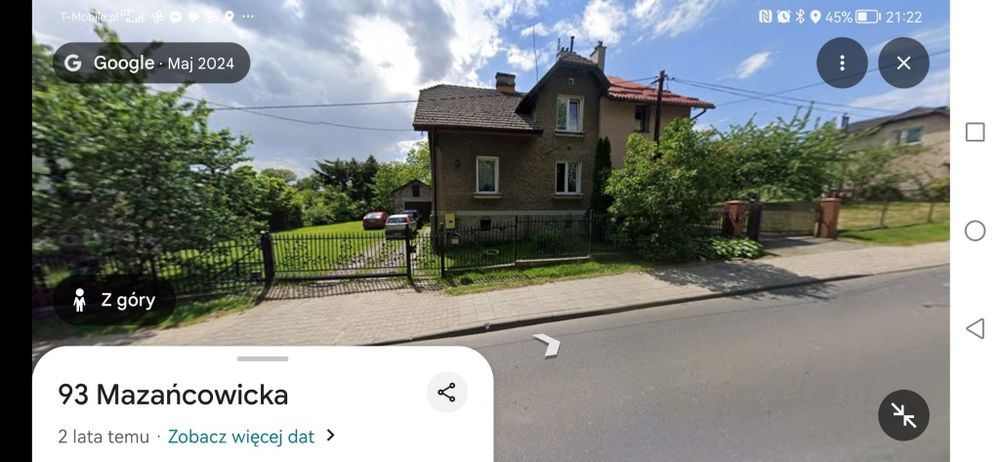 Bielsko biala ul Mazancowicka 93 wynajęcia działka 500m2  budynkiem gospodarcy z garażem