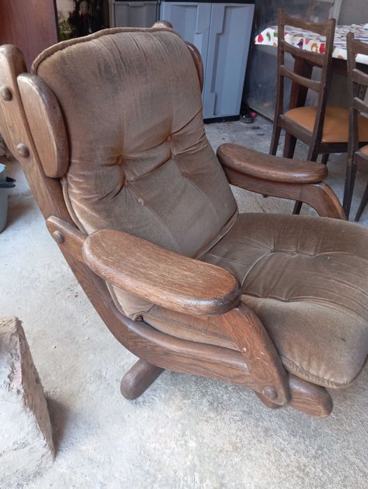 Cadeirão carvalho maciço