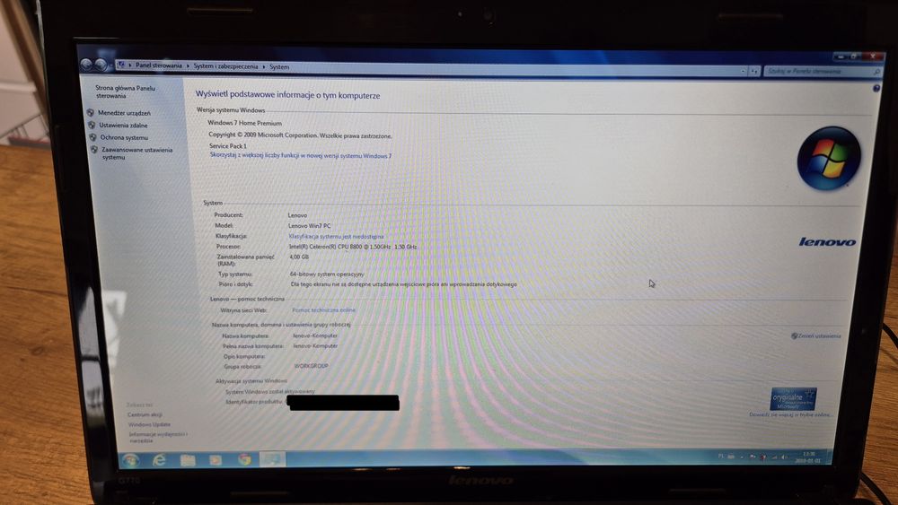 Laptop Lenovo G770. 320GB, 4GB Ram. Stan bardzo dobry.