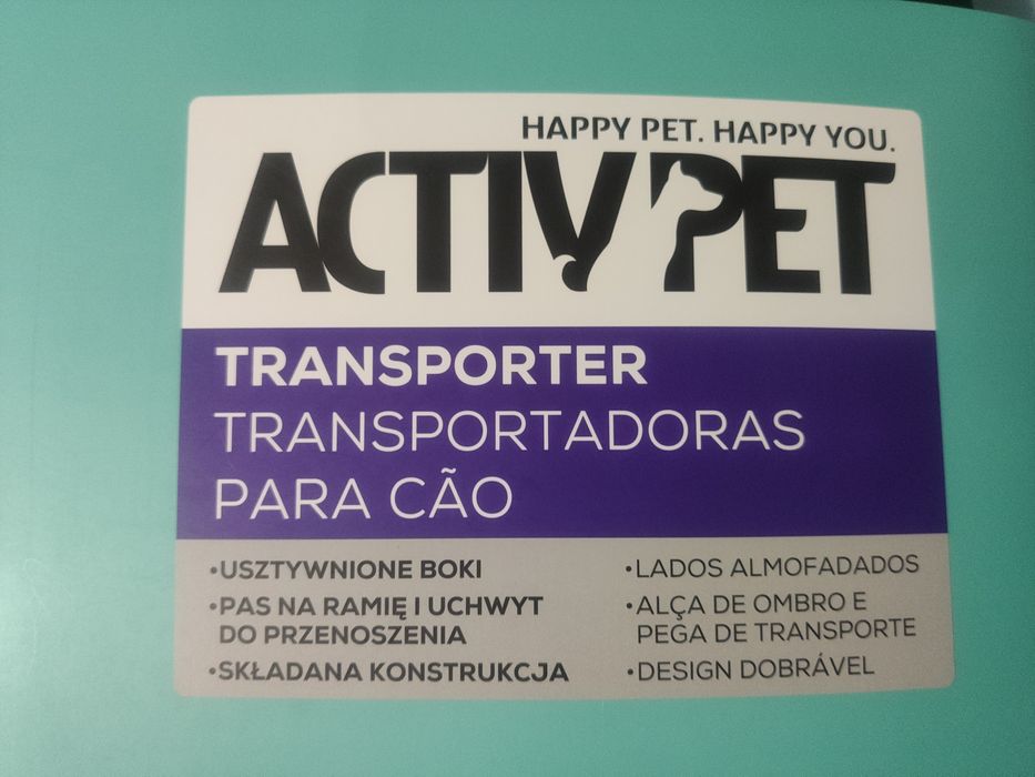 Nowy składany transporter  ActivPet
Wymiary 43 x 22 x 32 cm
Usztywn
