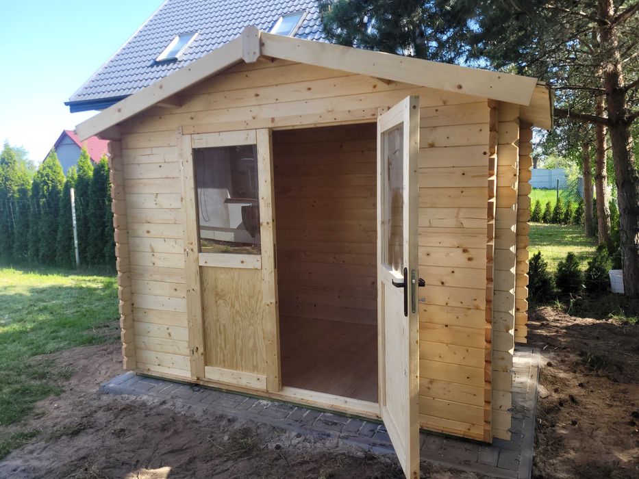 od ręki SOLIDNY domek drewniany ogrodowy *3x2*6m2*narzędziowy*ściany z balika aż 34mm