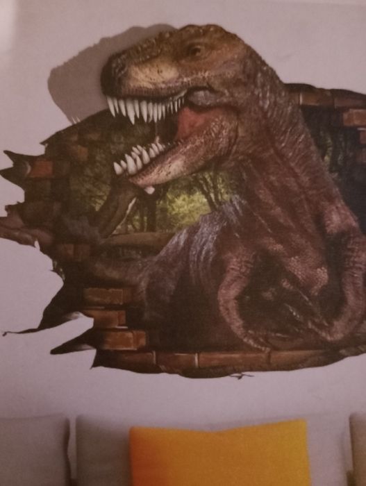 Naklejka na ścianę z dinozaurem