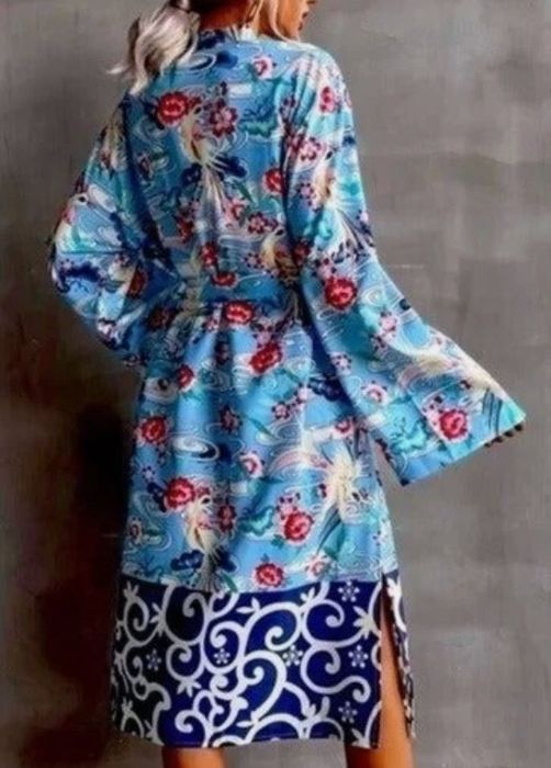 Zara sukienka w kwiaty, koszulowa, kwiatowy print L, XL