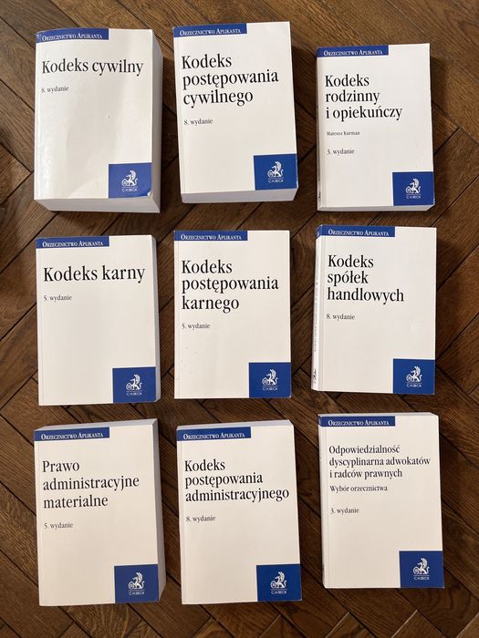 Zestaw książek egzamin radcowski aplikacja radcowska Adwokacka sędziowska prawo leglis książki prawo prawnicze