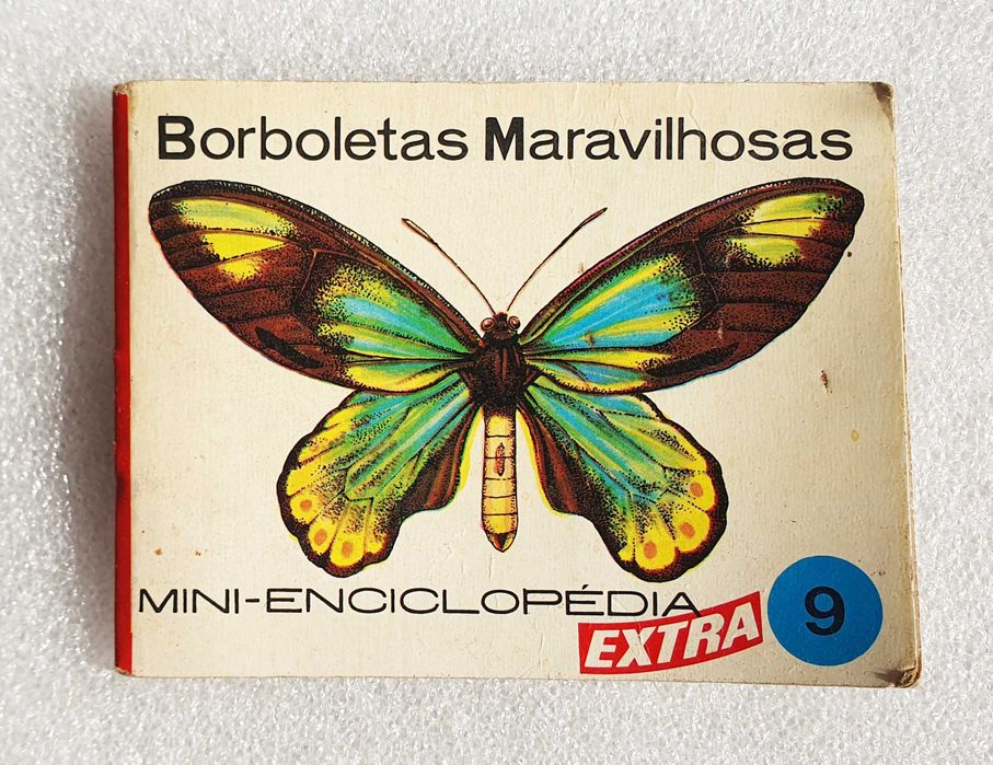 Antigo Livrinho Mini-Enciclopédia Extra ~ "BORBOLETAS MARAVILHOSAS" ~ Brinde Detergente Extra nº9 ~ Anos 60 ~ RARO