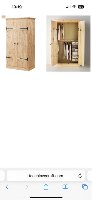 Szafa drewniana Ikea Fjall