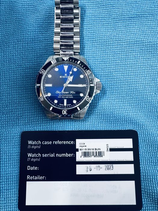 Zegarek meski Edox Sky diver 70s