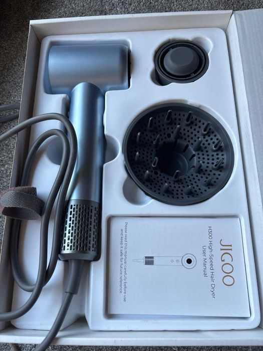 Suszarka do włosów jonizująca mocna 1600w 59db jigoo h300 niebieski