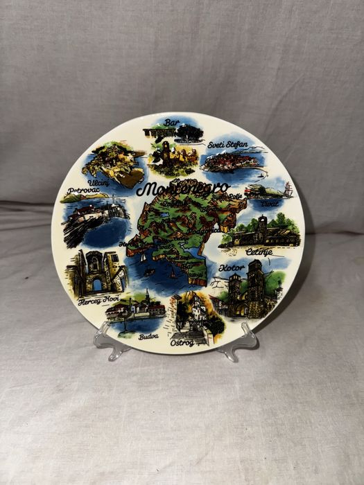 Декоративная сувенирная тарелка Черногория