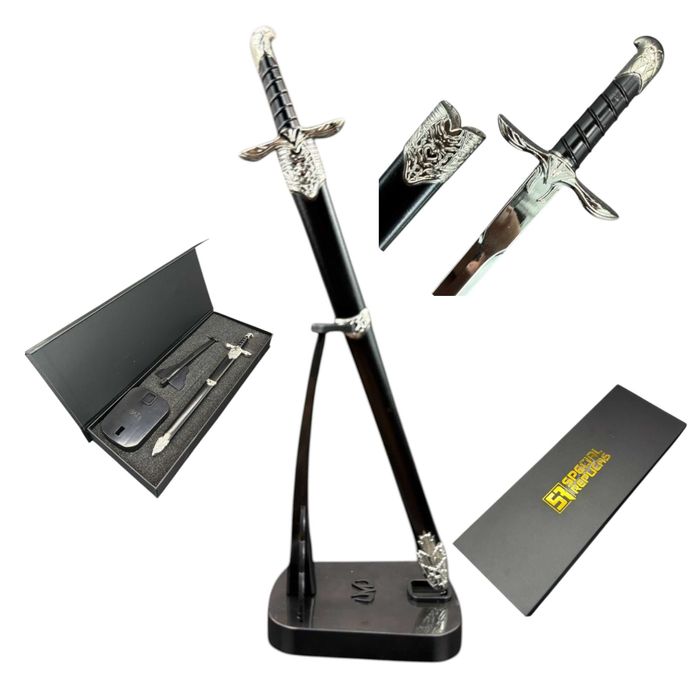 Mini Miecz Altair z Pochwą 22 cm inspirowany Assassins Creed Nożyk Do listów plus Stojak i pudełko prezentowe KW1041