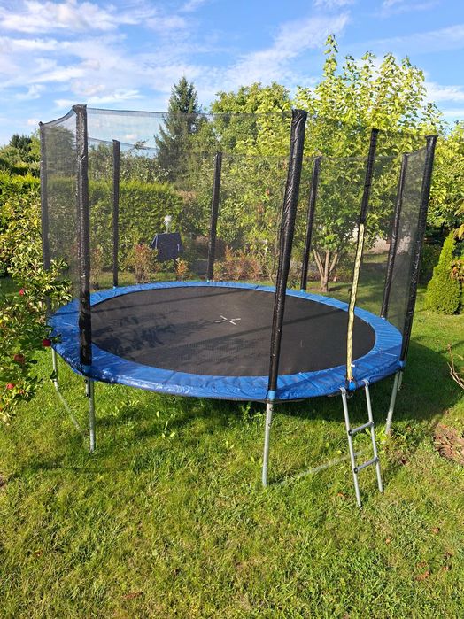 Trampolina ogrodowa z drabinką duża