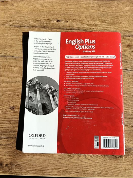 English Plus Options dla klasy VII Workbook