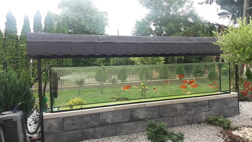 Akwarium proste 150x45x45 z pokrywą aluminiową 303 litry