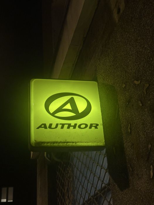 Baner author podswietlany reklama rower